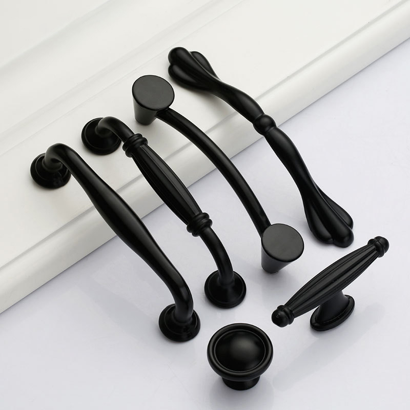Paidu Manufacturer Modern Minimalist Furniture Hardware Accessories Drawe Cabinet Handles American-style Black Handles