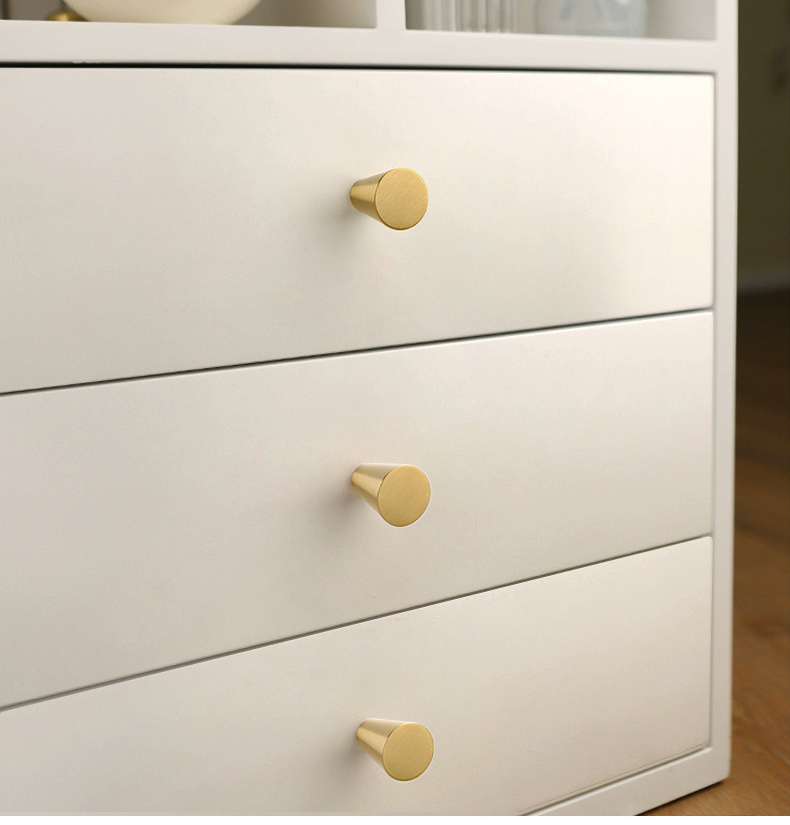 Paidu Wardrobe Cabinet Door Brass Handles Nordic Light Luxury Golden Minimalist Style Professional Supplier Manufacturer