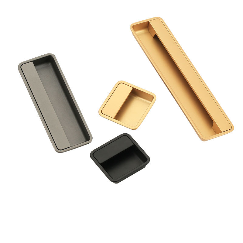 Paidu Manufacturer Minimalist Concealed Cabinet Wardrobe Door Handles European-style Concealed Latch Sliding Door Handles Furniture Hardware