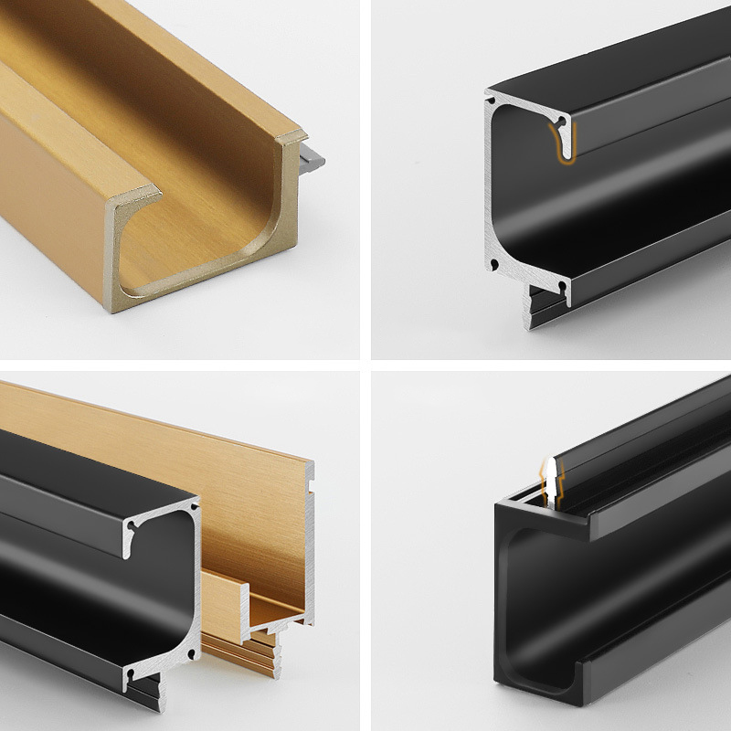 Paidu Manufacturer Modern Space Aluminum Card Slot Embedded Handles for Cabinet Doors Grooved Embedded Aluminum Alloy Latch Handles