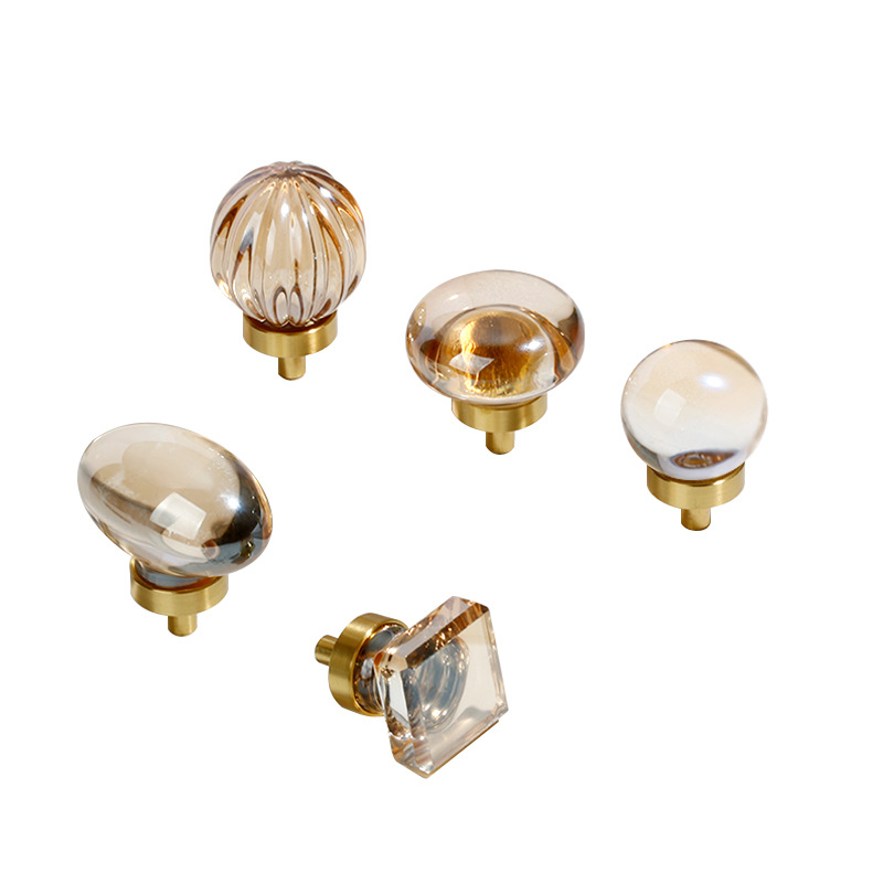 Manufacturer Brass Crystal Dove Egg Handles Light Luxury Drawer Cabinet Door Handles Furniture Wardrobe Door Handles