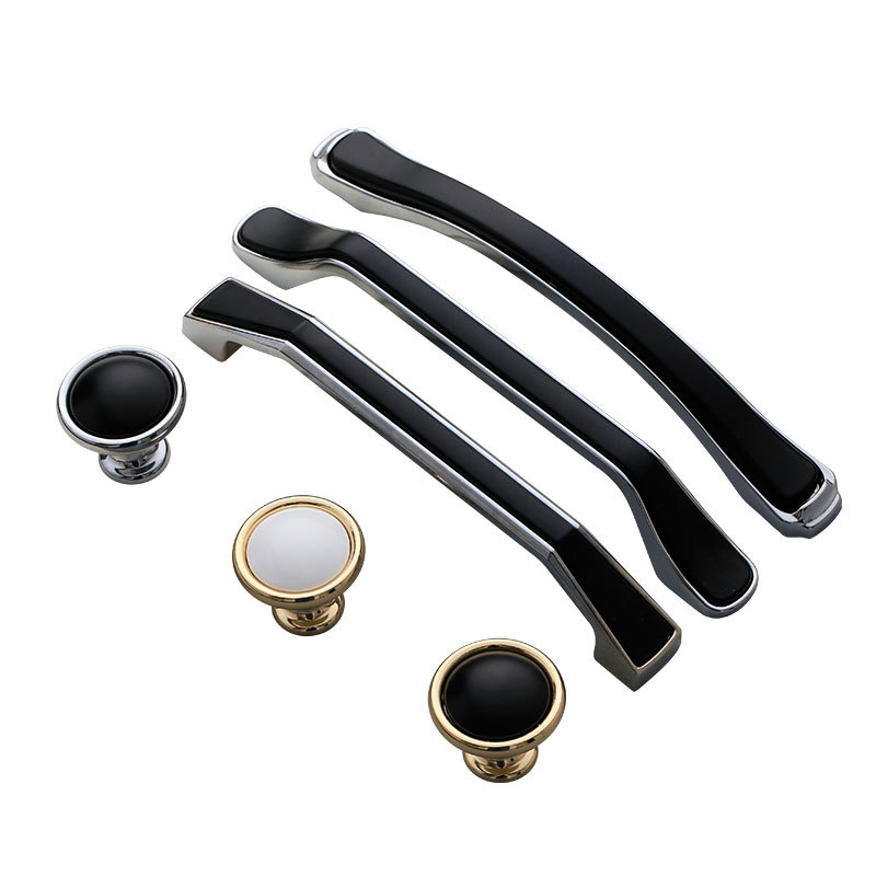 Paidu Manufacturer Direct Modern Minimalist Combination Black Handles European-style Gold Shoe Cabinet Wardrobe Door Handles Furniture Hardware