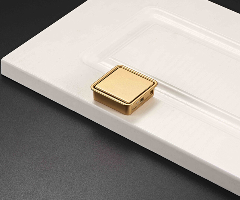 Paidu Manufacturers Invisible Flip Embedded Hidden Hand Drawer Move Door Buckle Simple Tatami Embedded Zinc Alloy Cabinet Door Handle