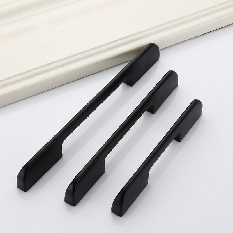 Paidu Manufacturer Modern Minimalist Handle Extended Black Cabinet Wardrobe Liquor Cabinet Door Handle Household Hardware Accessory