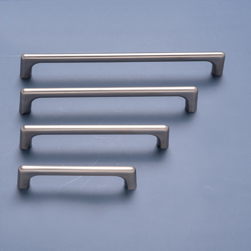 Manufacturer direct sales zinc alloy extended customized handles for wardrobes and bathroom drawers, black single-hole large cabinet door handles, luxurious and elegant.