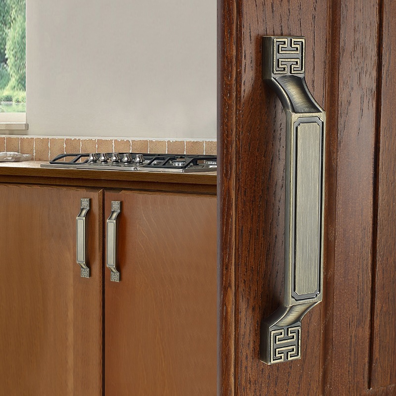 Modern Minimalist Wardrobe Drawer Handles: New Chinese Style Cabinet Handles, Antique Cabinet Door Pulls, Copper Cabinet Handles