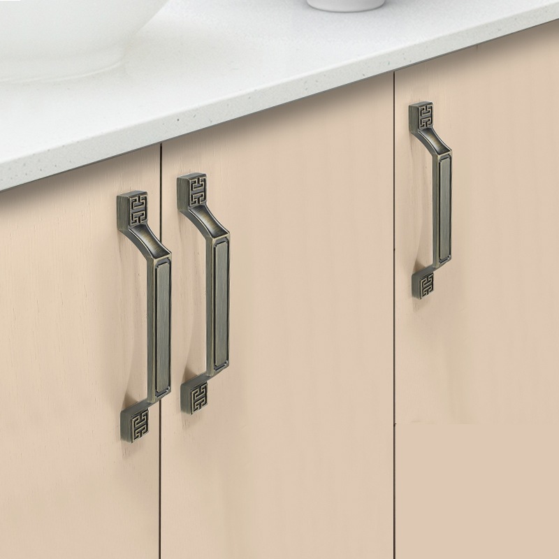 Modern Minimalist Wardrobe Drawer Handles: New Chinese Style Cabinet Handles, Antique Cabinet Door Pulls, Copper Cabinet Handles